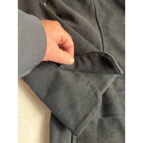 NWT Gap Women's Black Lined Pea Coat XL toggles midi length preppy dress coat - Picture 8 of 15